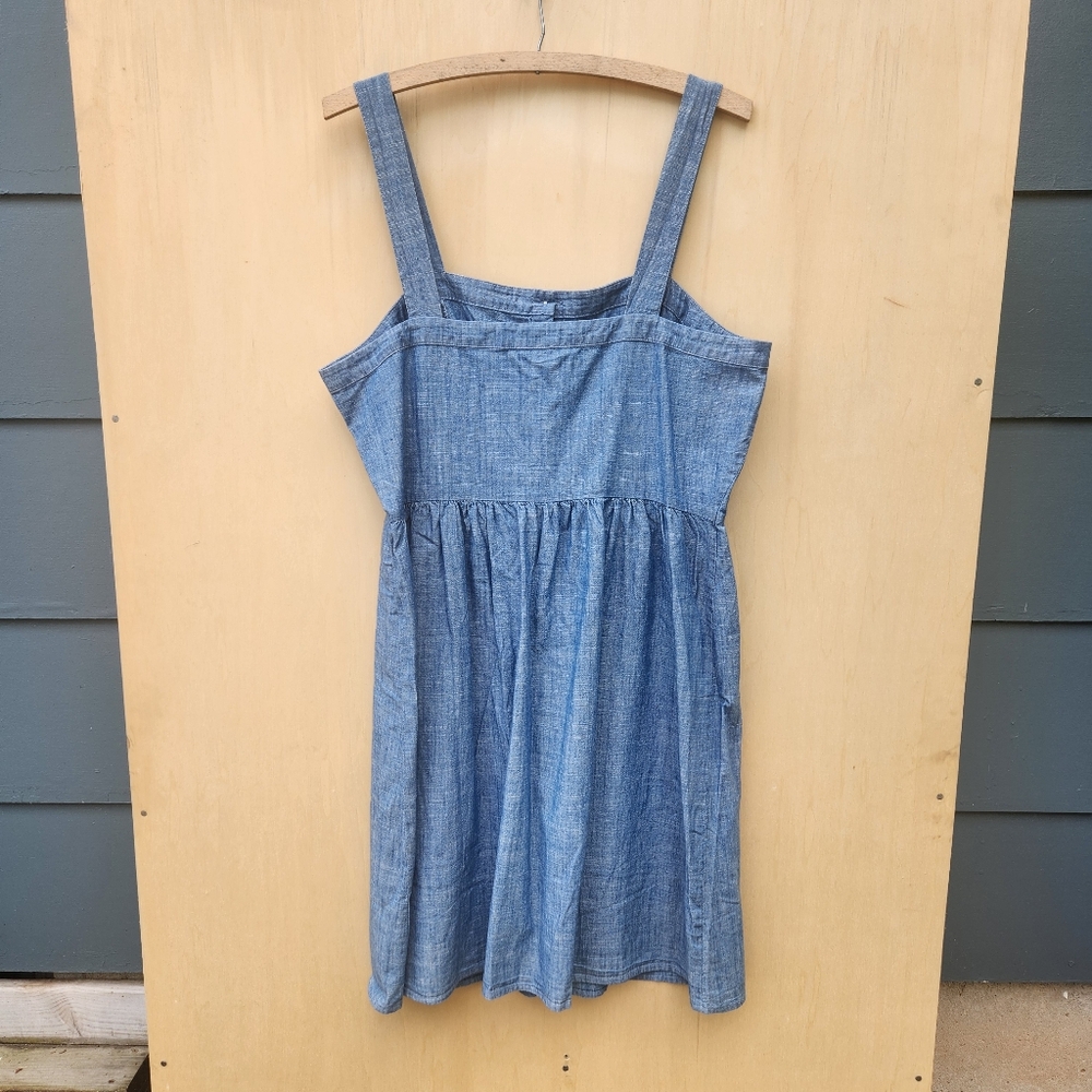 NWT J Crew Factory Chambray Button Front Dress - Size 12 - Picture 10 of 12